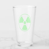 Symbool voor nucleaire radioactieve straling in gr glas (Achterkant)