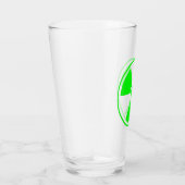 Symbool voor nucleaire radioactieve straling in gr glas (Rechts)