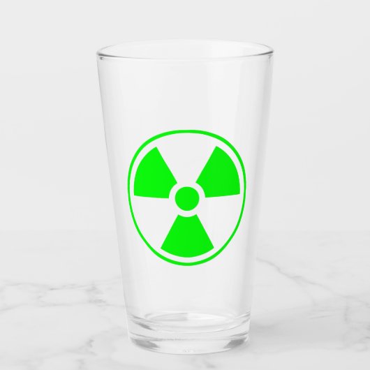 Symbool voor nucleaire radioactieve straling in gr glas (Voorkant)