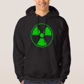 Symbool voor nucleaire radioactieve straling in gr hoodie (Voorkant)