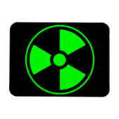 Symbool voor nucleaire radioactieve straling in gr magneet (Horizontaal)