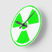 Symbool voor nucleaire radioactieve straling in gr ronde klok (Hoek)
