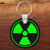 Symbool voor nucleaire radioactieve straling in gr sleutelhanger (Voorkant)