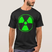 Symbool voor nucleaire radioactieve straling in gr t-shirt (Voorkant)