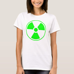 Symbool voor nucleaire radioactieve straling in gr t-shirt