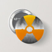 Symbool voor nucleaire trefolie ronde button 5,7 cm (Voorkant /achterkant)