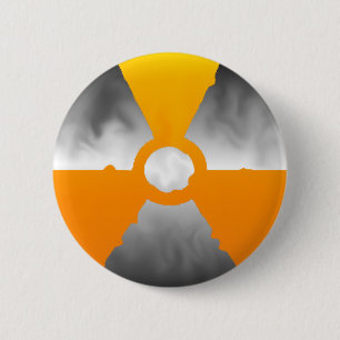Symbool voor nucleaire trefolie ronde button 5,7 cm