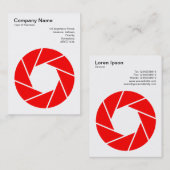 Symbool voor opening - rood visitekaartje (Voorkant / Achterkant)