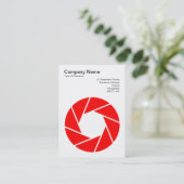 Symbool voor opening - rood visitekaartje (Staand voorkant)