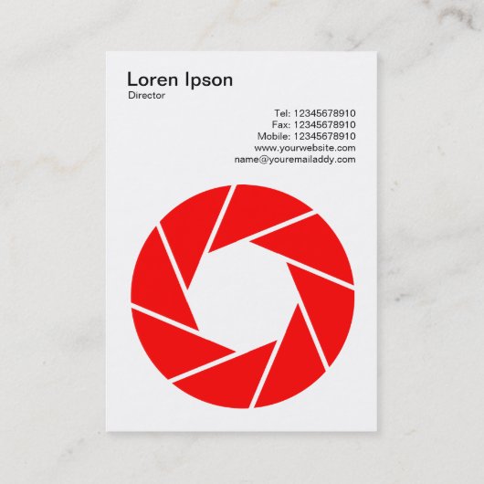 Symbool voor opening - rood visitekaartje (Achterkant)