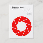 Symbool voor opening - rood visitekaartje (Voorkant)