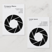 Symbool voor opening - zwart visitekaartje (Voorkant / Achterkant)