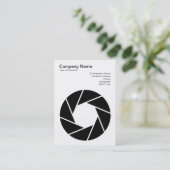 Symbool voor opening - zwart visitekaartje (Staand voorkant)