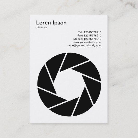 Symbool voor opening - zwart visitekaartje (Achterkant)