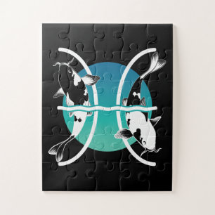 Symbool voor pisces - Astrologisch Zodiabel Legpuzzel