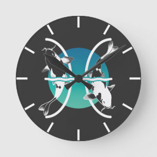 Symbool voor pisces - Astrologisch Zodiabel Ronde Klok