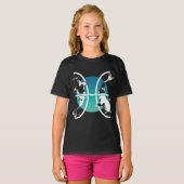 Symbool voor pisces - Astrologisch Zodiabel T-shirt (Voorkant volledig)