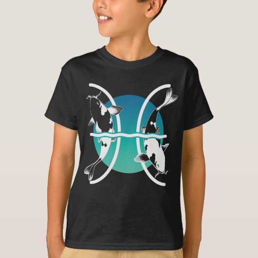 Symbool voor pisces - Astrologisch Zodiabel T-shirt (Voorkant)