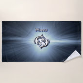 Symbool voor pisces-chrome strandlaken (Voorkant)