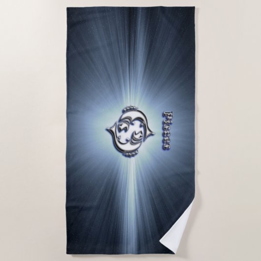 Symbool voor pisces-chrome strandlaken (Voorkant)