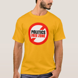Symbool voor politieke vrije zone verboden t-shirt