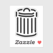 symbool voor prullenbak sticker (Vel)