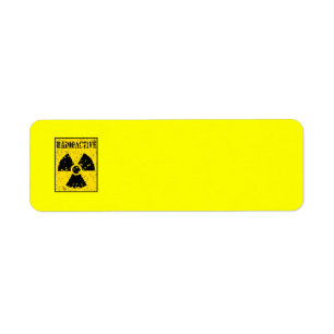 SYMBOOL VOOR radioactief-4-RADIOACTIEVE WAARSCHUWI Etiket