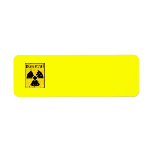 SYMBOOL VOOR radioactief-4-RADIOACTIEVE WAARSCHUWI Etiket (Voorkant)