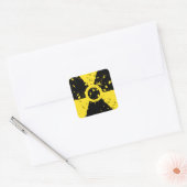 SYMBOOL VOOR radioactief-4-RADIOACTIEVE WAARSCHUWI Vierkante Sticker (Envelop)