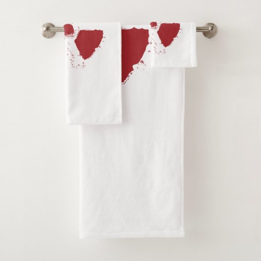 Symbool voor radioactieve waarschuwing bad handdoek (Insitu)