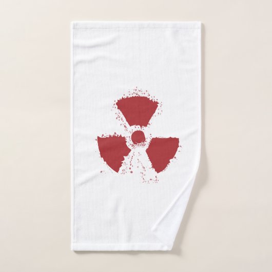 Symbool voor radioactieve waarschuwing bad handdoek (Handdoek)