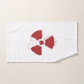 Symbool voor radioactieve waarschuwing bad handdoek (Handdoek)