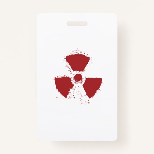 Symbool voor radioactieve waarschuwing badge (Voorkant)