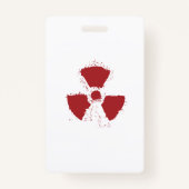 Symbool voor radioactieve waarschuwing badge (Achterkant)