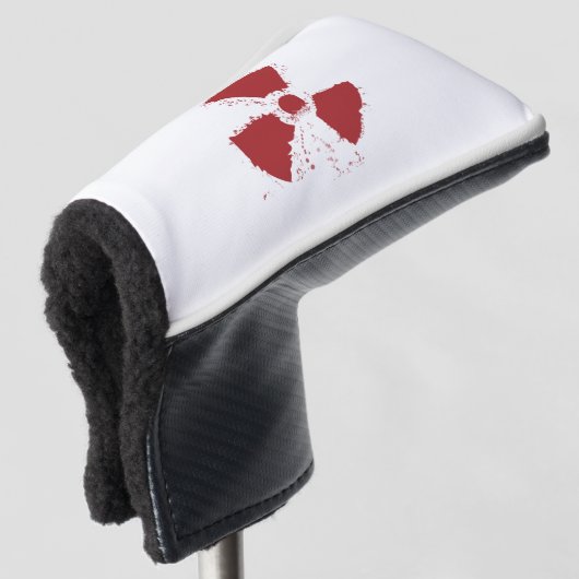 Symbool voor radioactieve waarschuwing golfheadcover (3/4 voorkant)