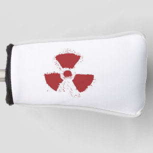 Symbool voor radioactieve waarschuwing golfheadcover