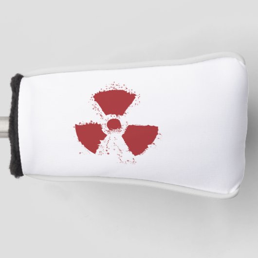 Symbool voor radioactieve waarschuwing golfheadcover (Voorkant)