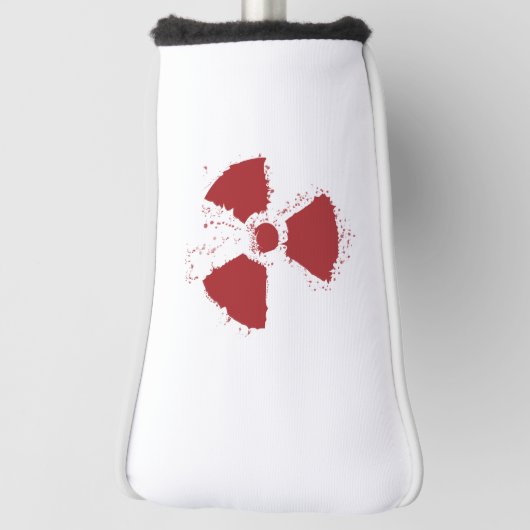 Symbool voor radioactieve waarschuwing golfheadcover (Draai 90)