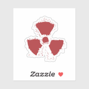 Symbool voor radioactieve waarschuwing sticker