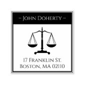 Symbool voor rechters | Retouradres Zelfinktende Stempel (Design)