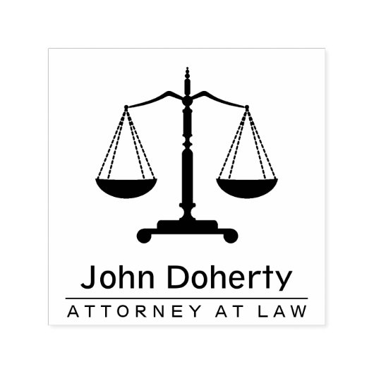 Symbool voor rechters |   zelfinktende stempel (Design)