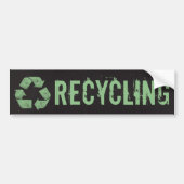 Symbool voor recycling Recyclen label inloop Bumpersticker (Voorkant)