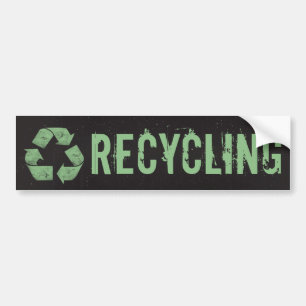 Symbool voor recycling Recyclen label inloop Bumpersticker