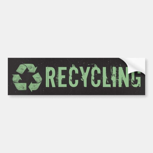Symbool voor recycling Recyclen label inloop Bumpersticker (Voorkant)