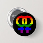 Symbool voor regenboogdubbel Vrouw Ronde Button 5,7 Cm (Voorkant /achterkant)