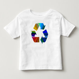 Symbool voor regenboogrecycling kleurig kinder shirts