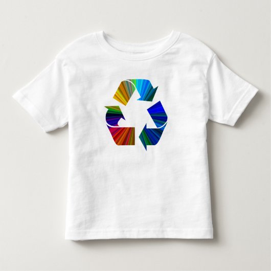 Symbool voor regenboogrecycling kleurig kinder shirts (Voorkant)