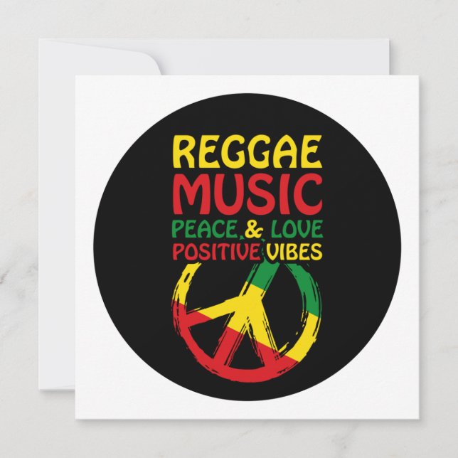 Symbool voor Reggae en Vrede met positieve quotes (Voorkant)