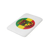 Symbool voor Reggae en Vrede met positieve quotes Badmat (Gekanteld)