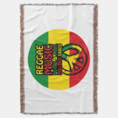 Symbool voor Reggae en Vrede met positieve quotes Deken (Voorkant Verticaal)